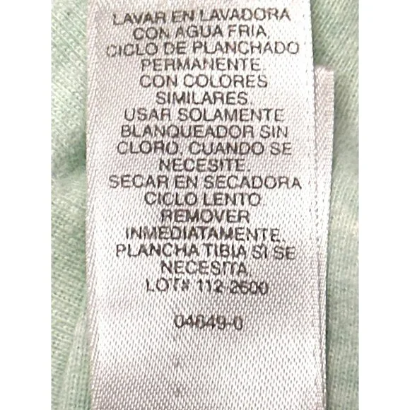 Adonna Lounge Set Green Ribbed Tank Top Shorts Navy Embroidery Size Large - Picture 15 of 16